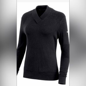 Harley-Davidson Womens V-Neck Black Sweater size 2XL Wool Blend
